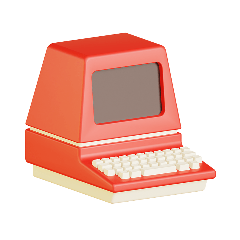 red cute computer 1